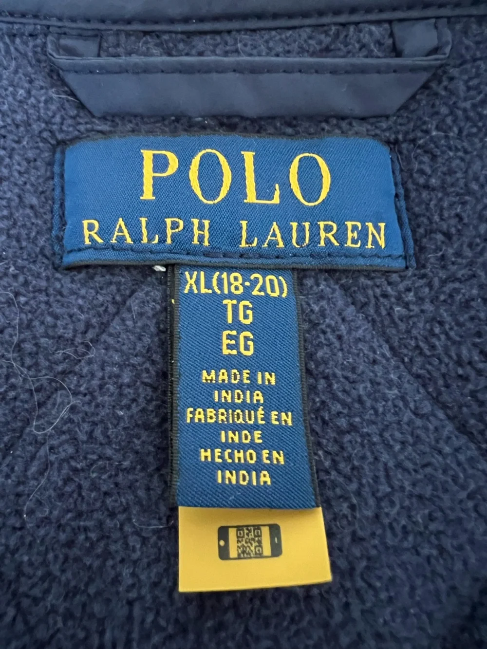 Ralph Lauren Navy Quilted Sleeveless Vest with Red Pony